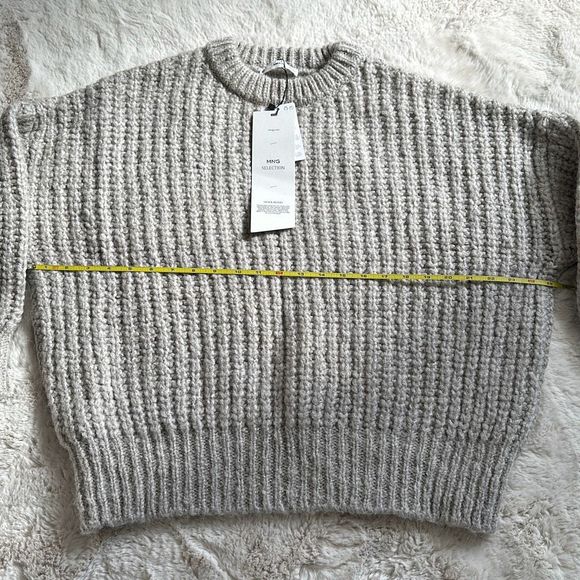 Mango Chunky Sweater Grey Size S - Picture 5 of 9